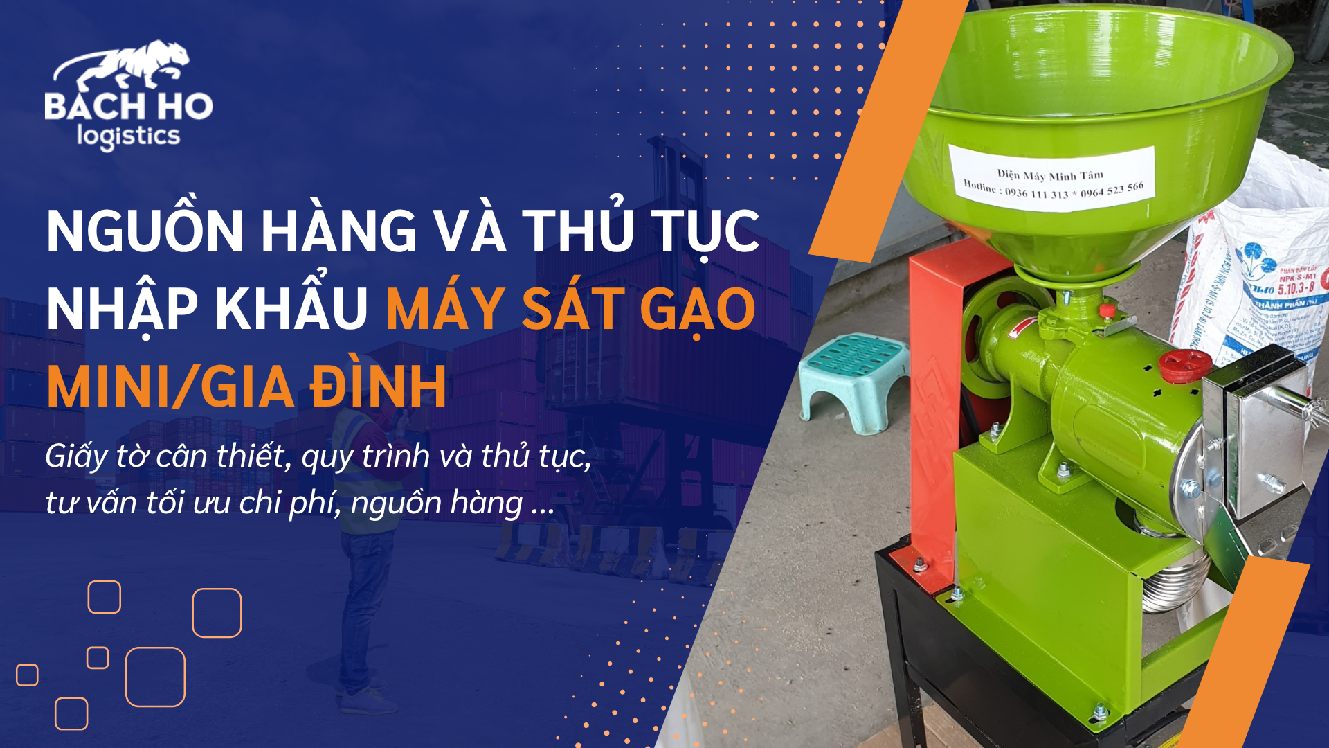 nguồn hàng và thủ tục nhập khẩu máy sát gạo mini/máy sát gạo gia đình